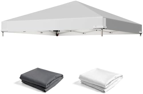 10x10ft Replacement Canopy Top, Waterproof & UV Protection Canopy Tent Top Cover by PHONWHON