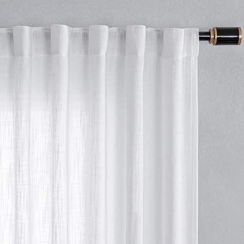 MYSKY HOME White Curtains 84 Inch Length - Image 7
