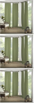 Elrene Home Fashions Matine Weatherproof Tab-Top Indoor/Outdoor Solid Color by ElreneHomeFashions