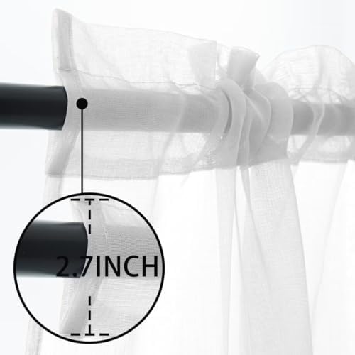 youleyar White Sheer Outdoor Curtains - Image 5