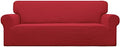 Easy-Going Stretch Oversized Sofa Couch Slipcover Washable Christmas Red by Easy-Going