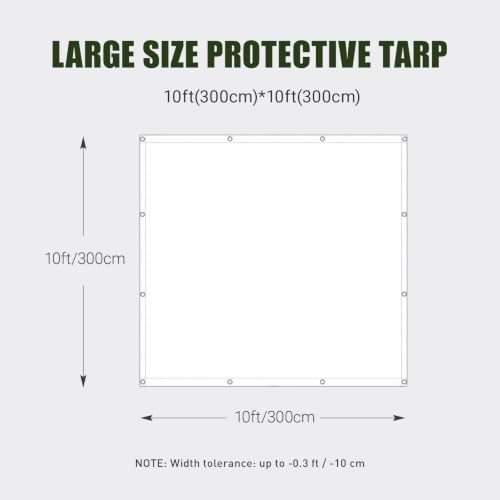 Heavy Duty 4 Mil Tarp Cover Waterproof UV Resistant Tarpaulin Used - Image 4