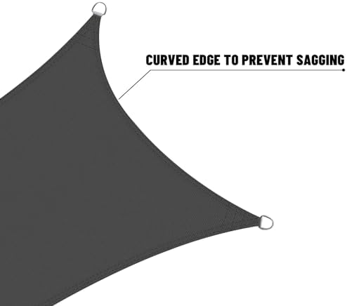 LOVE STORY Custom Size 9' x 9' Waterproof Sun Shade Sail, Dark Grey - Image 7