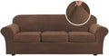 H.VERSAILTEX High Stretch Sofa Slipcover 4 Piece Cover Velvet Furniture by HVERSAILTEX
