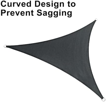 LOVE STORY Custom Size 6' x 10' x 11.7' Sun Shade Sail, Graphite Grey - Image 6