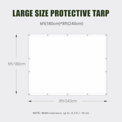 Heavy Duty 8 Mil Tarp Cover Waterproof UV Resistant Tarpaulin Used - Image 4