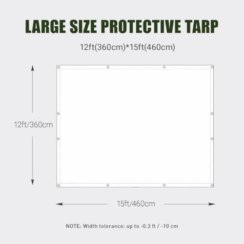 Heavy Duty 8 Mil Tarp Cover Waterproof UV Resistant Tarpaulin Used - Image 4