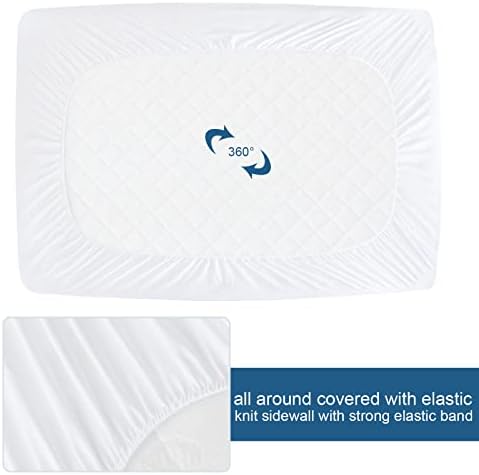 Full Size Mattress Protector Waterproof Mattress Topper Pad Cover Fitted Bed - Image 5