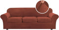 H.VERSAILTEX Modern Velvet Plush 4 Piece High Stretch Sofa Slipcover Cover by HVERSAILTEX