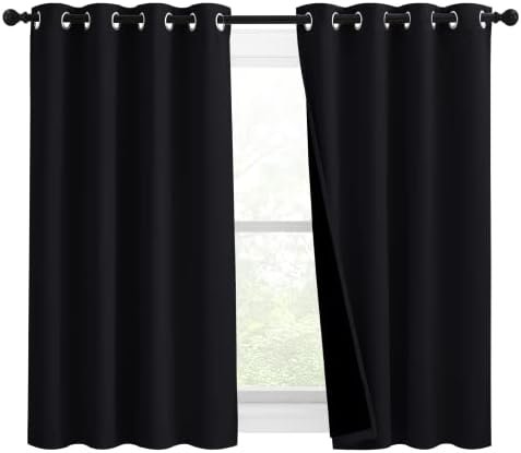NICETOWN Complete 100% Blackout Curtain Set, Thermal Insulated & Energy by NICETOWN