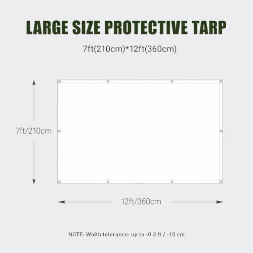 Heavy Duty 4 Mil Tarp Cover Waterproof UV Resistant Tarpaulin Used - Image 4