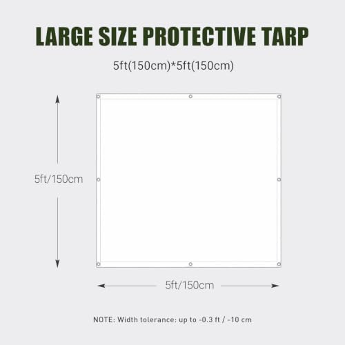 Heavy Duty 4 Mil Tarp Cover Waterproof UV Resistant Tarpaulin Used - Image 4