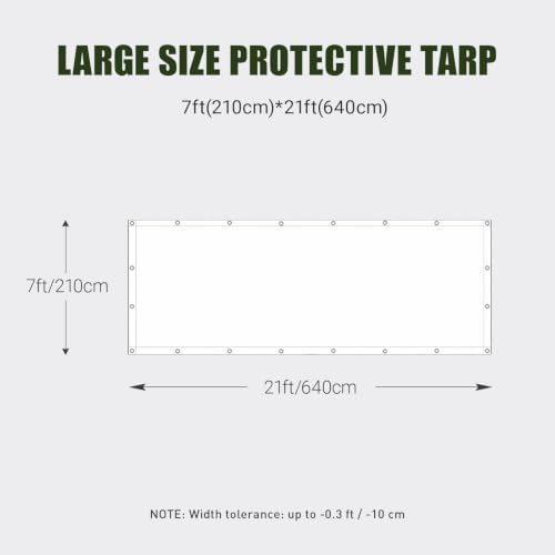 Heavy Duty 8 Mil Tarp Cover Waterproof UV Resistant Tarpaulin Used - Image 4