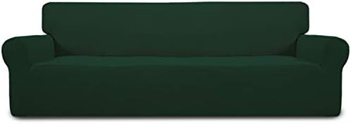 Easy-Going Stretch 4 Seater Oversized Sofa Couch Cover Dark Green by Easy-Going