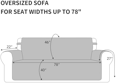 PureFit Reversible Quilted Sofa Cover, Water Resistant Slipcover Furniture - Image 2