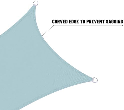 LOVE STORY Custom Size 7' x 15' Waterproof Sun Shade Sail, Sky Blue - Image 6