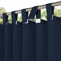 NICETOWN Patio Door Navy Blue Curtains Waterproof 95" Length, Thermal Insulated by NICETOWN