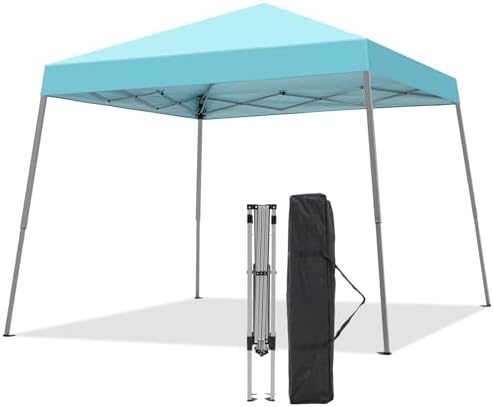 10x10 Slant Leg Pop Up Canopy Tent, Portable Outdoor Shelter by Oneofics