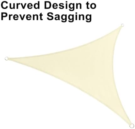 LOVE STORY Custom Size 7' x 14' x 15.7' Sun Shade Sail, Butter Cream - Image 6
