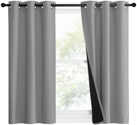 NICETOWN Full Shade Curtain Panels, Pair of Energy Smart & Noise Blocking Out - Image 2