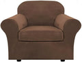 H.VERSAILTEX Rich Velvet Stretch 2 Piece Cover Chair Slipcover Sofa Cover by HVERSAILTEX