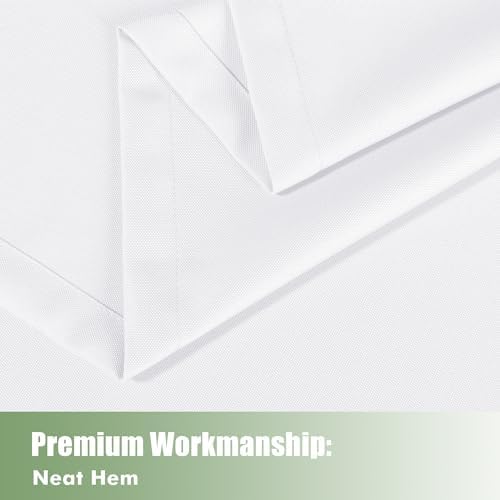 HolidayIdeas Outdoor Curtains for Patio Waterproof 6 Pcs 54x95 Inch White - Image 5