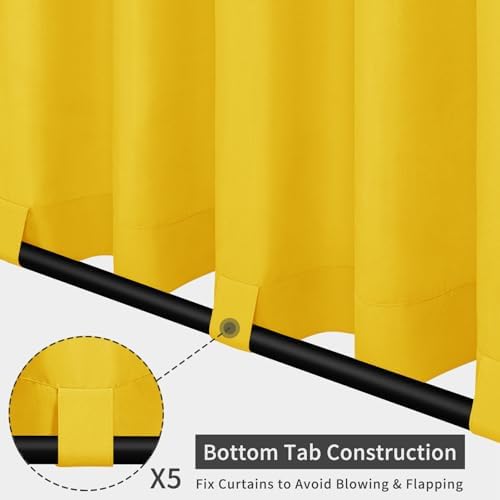Easy-Going Outdoor Patio Curtains 2 Panels, 110x96 inch - Image 3