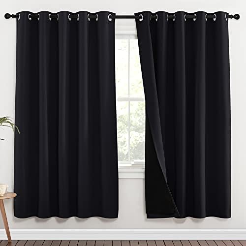 NICETOWN 100% Blackout Window Curtain Panels, Full Light Blocking Drapes - Image 2