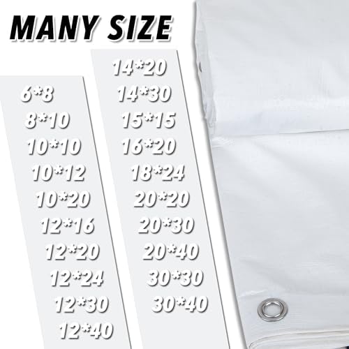 CARTMAN 12x20Ft Waterproof Poly Tarp, All Weather Cover 10 Mil - Image 6