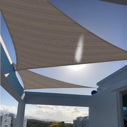 SUNNY GUARD Custom Size 10'x18'x20' Brown Sun Shade Sail Right Triangle UV by SUNNYGUARD