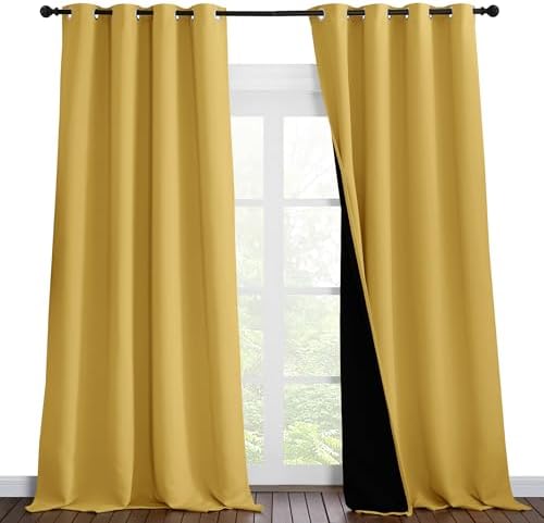 NICETOWN 100% Blackout Blinds, 52 inches x 120 inches, Laundry Room Decor by NICETOWN