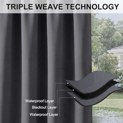 RYB HOME 2 Panels Outdoor Curtains - Image 6