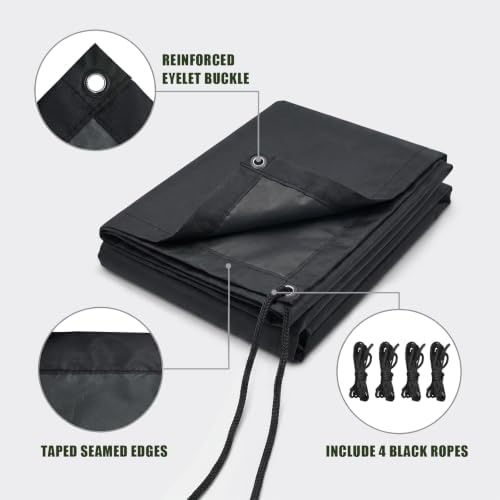 Heavy Duty 8 Mil Tarp Cover Waterproof UV Resistant Tarpaulin Used - Image 3