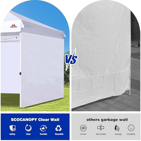SCOCANOPY SunWall for 10x10 Pop Up Canopy Frame, 3 Pack SideWall Only - Image 5