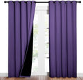 NICETOWN Lilac Purple Full Shade Curtain Panels, Pair of Energy Smart & Noise by NICETOWN
