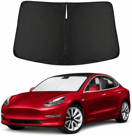 Autovir Windshield Sun Shade, 2017-2026 Tesla Model 3 & Y, 280T Visor Shade by Autovir