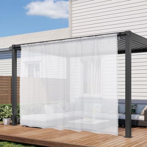 youleyar White Sheer Outdoor Curtains - Image 2