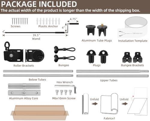 Outdoor Roller Shade 7'W x 8'H, Patio Shades Roll Up Outdoor Blind - Image 4