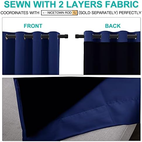 NICETOWN Royal Blue Blackout Curtains - Image 5