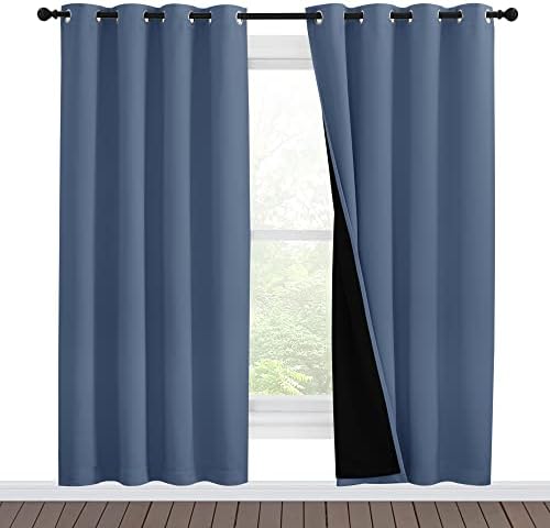 NICETOWN Full Shade Curtain Panels 78 inches Long, Pair of Energy Smart & Noise by NICETOWN