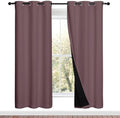 NICETOWN Full Shade Curtain Panels, Dry Rose, Pair of Thermal Insulated & by NICETOWN
