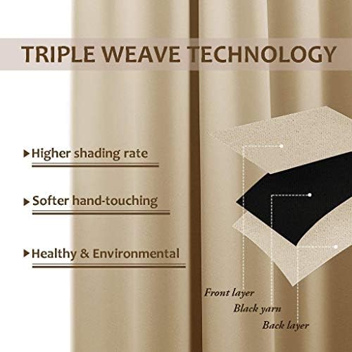 NICETOWN Outdoor Curtains for Patio W100 x L108 inch 2 Pieces, Sun Blocking - Image 4