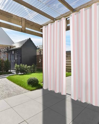 Striped Outdoor Curtains for Patio Waterproof Weatherproof, Sun Blocking - Image 6