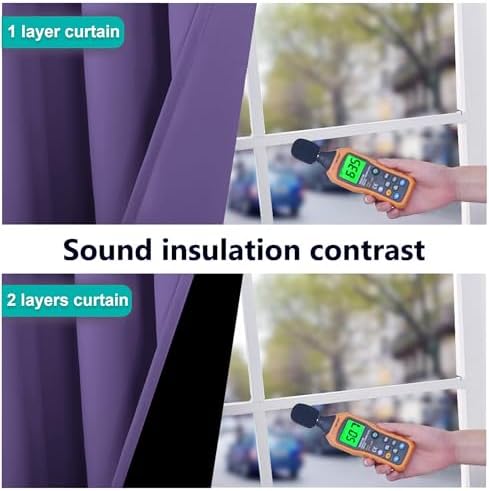 NICETOWN Lilac Purple Full Shade Curtain Panels, Pair of Thermal Insulated & - Image 4