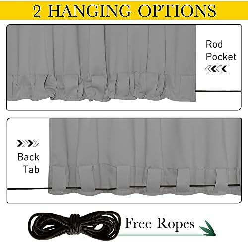 NICETOWN 2 Panels Weighted Outdoor Curtains - Image 3