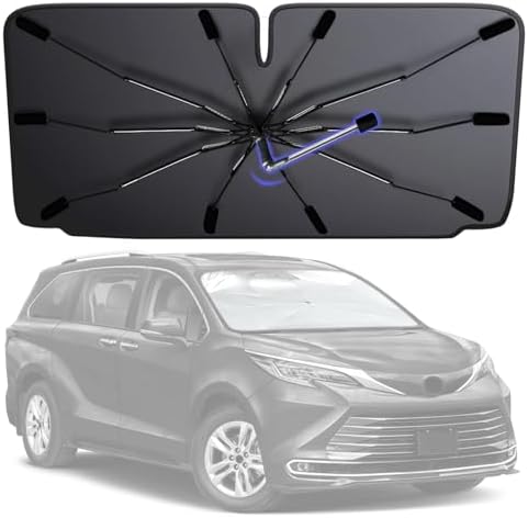 Windshield Sun Shade Umbrella, Scratch-Free Sunshade by MakeLifeBetter