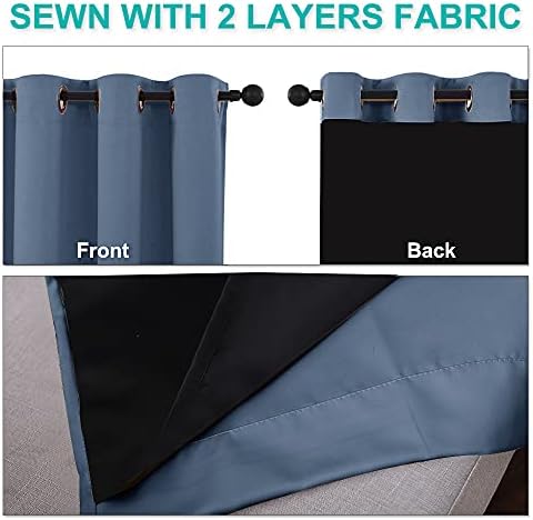 NICETOWN Full Shade Curtain Panels 72 inches Long, Pair of Energy Smart & Noise - Image 5