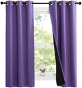 NICETOWN Lilac Purple Full Shade Curtain Panels, Pair of Thermal Insulated & by NICETOWN