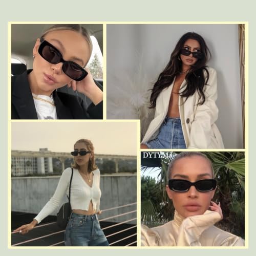 JASPIN Rectangle Sunglasses for Women Men Y2k Sun Glasses UV Protection - Image 3