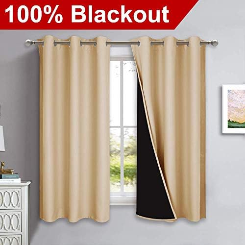 NICETOWN Biscotti Beige Blackout Curtains - Image 2
